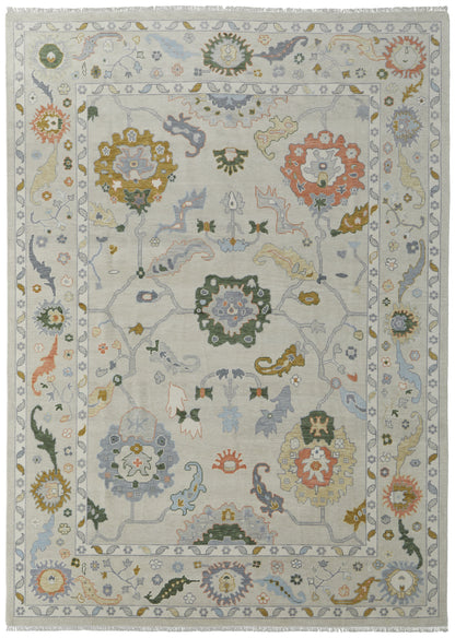 Karina Transitional Floral & Botanical - Ivory/Gold/Green Area Rug