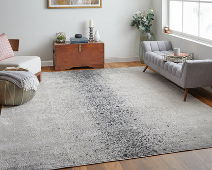 Astra Transitional Abstract - Ivory/Gray/Black Area Rug