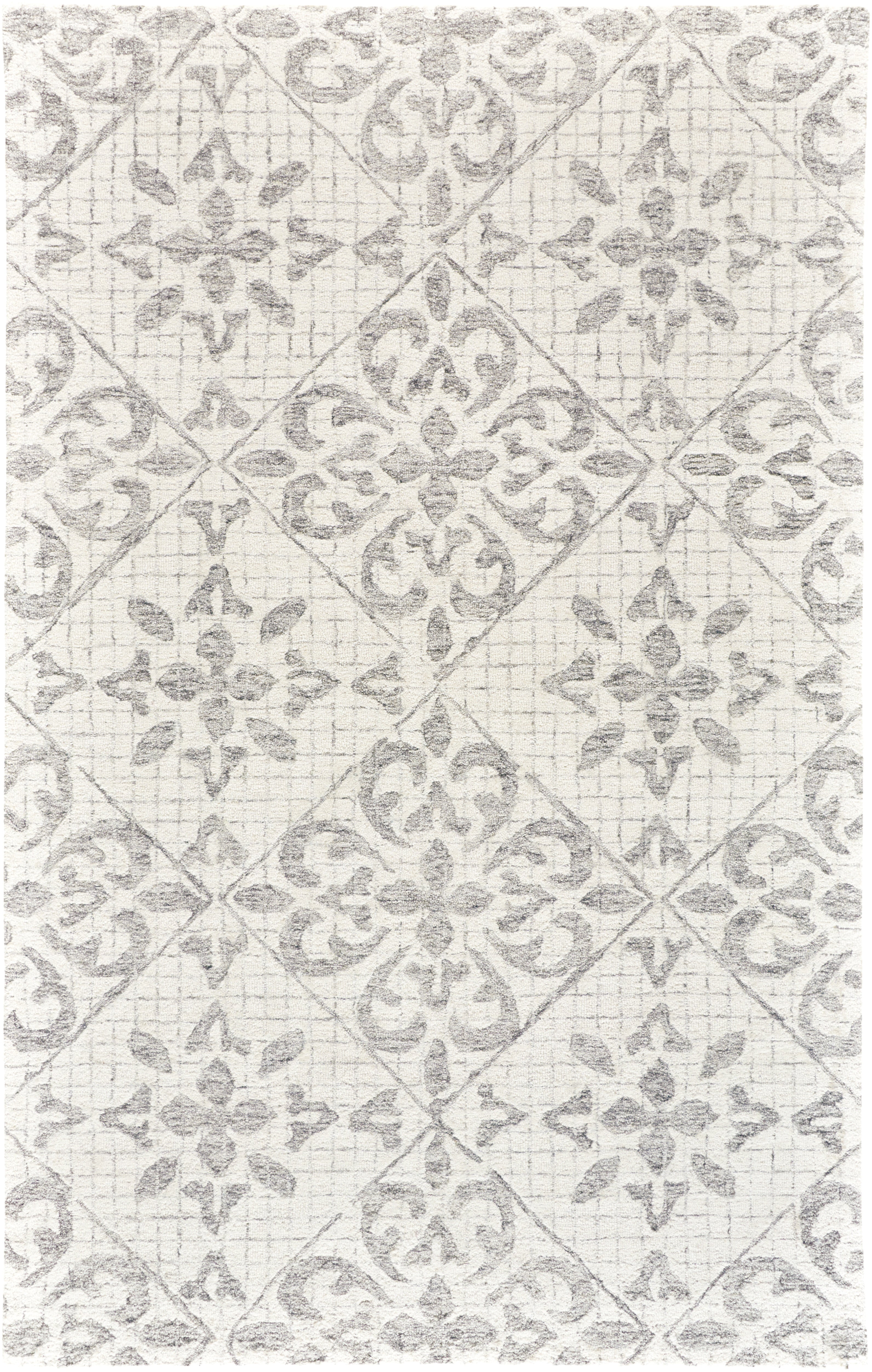 Rhett Transitional Floral & Botanical - Ivory/Gray