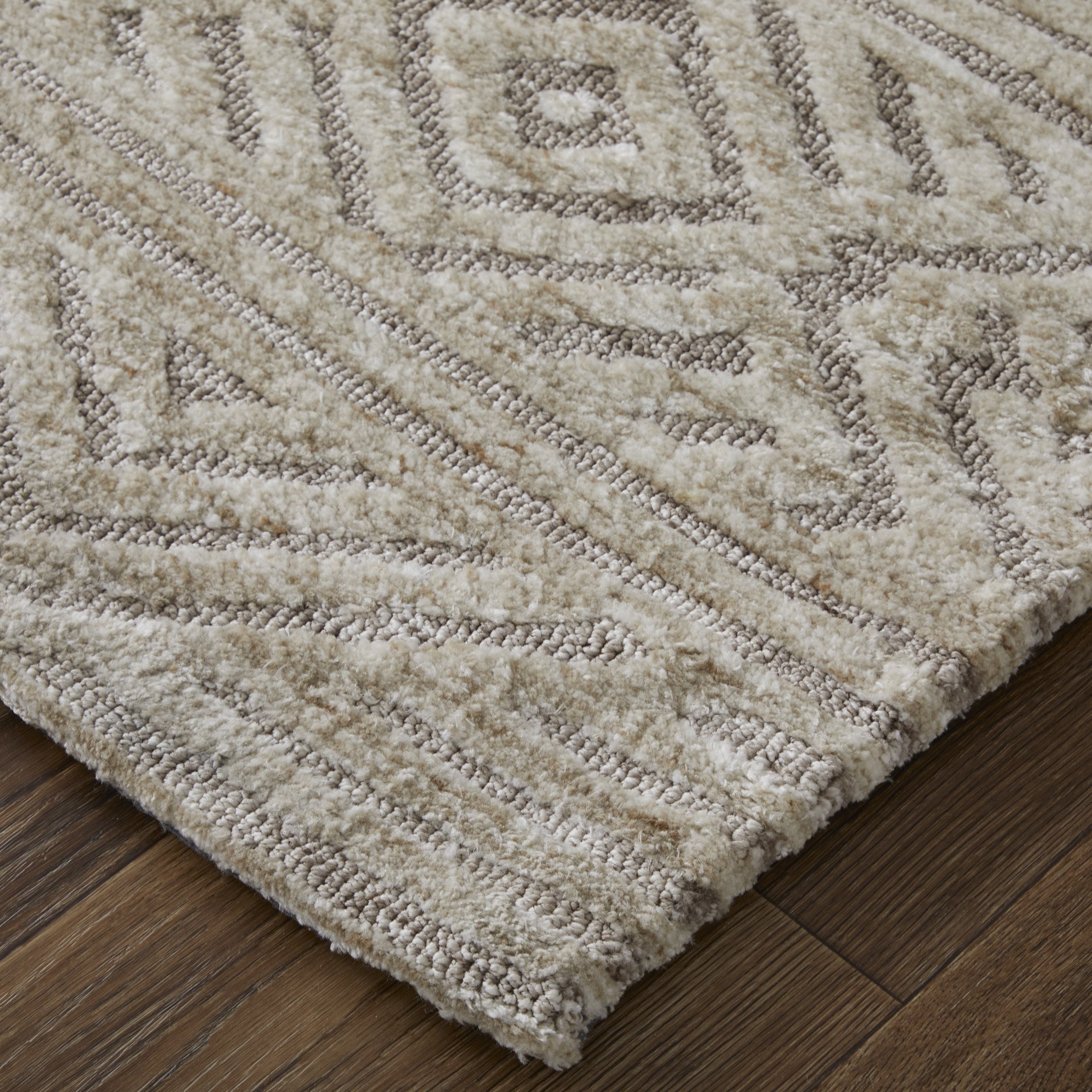 Colton Modern Geometric - Tan/Ivory/Brown Area Rug