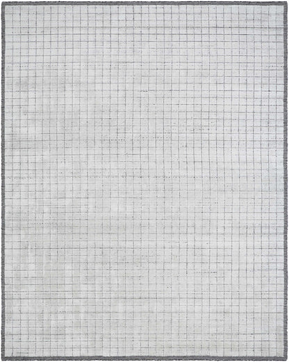 Hand Loomed Idyllic Light Gray Wool & Viscose Area Rug