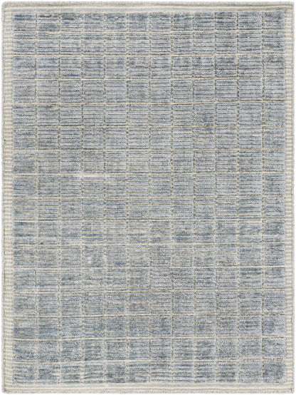 Hand Loomed Serene Denim Wool & Viscose Area Rug