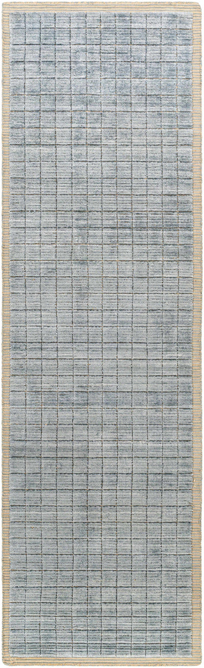 Hand Loomed Serene Denim Wool & Viscose Area Rug