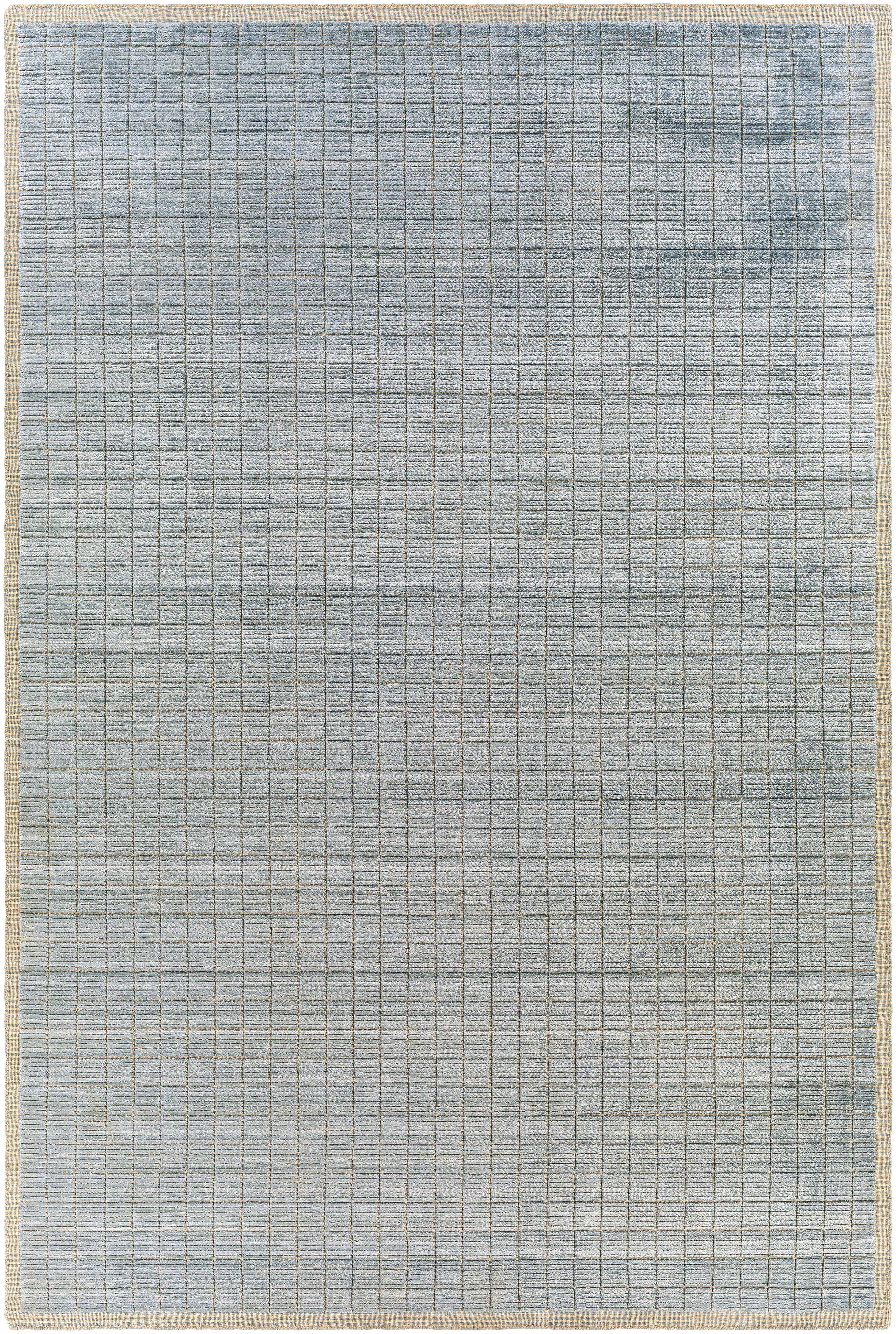 Hand Loomed Serene Denim Wool & Viscose Area Rug