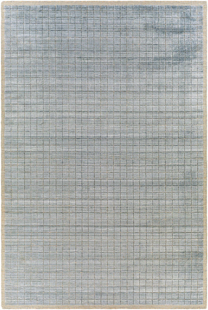 Hand Loomed Serene Denim Wool & Viscose Area Rug