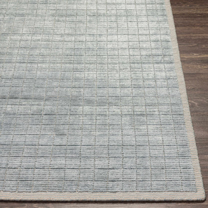 Hand Loomed Serene Denim Wool & Viscose Area Rug