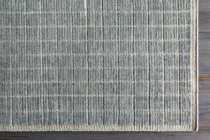 Hand Loomed Serene Denim Wool & Viscose Area Rug