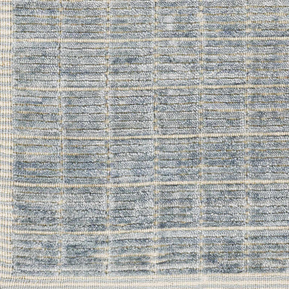 Hand Loomed Serene Denim Wool & Viscose Area Rug