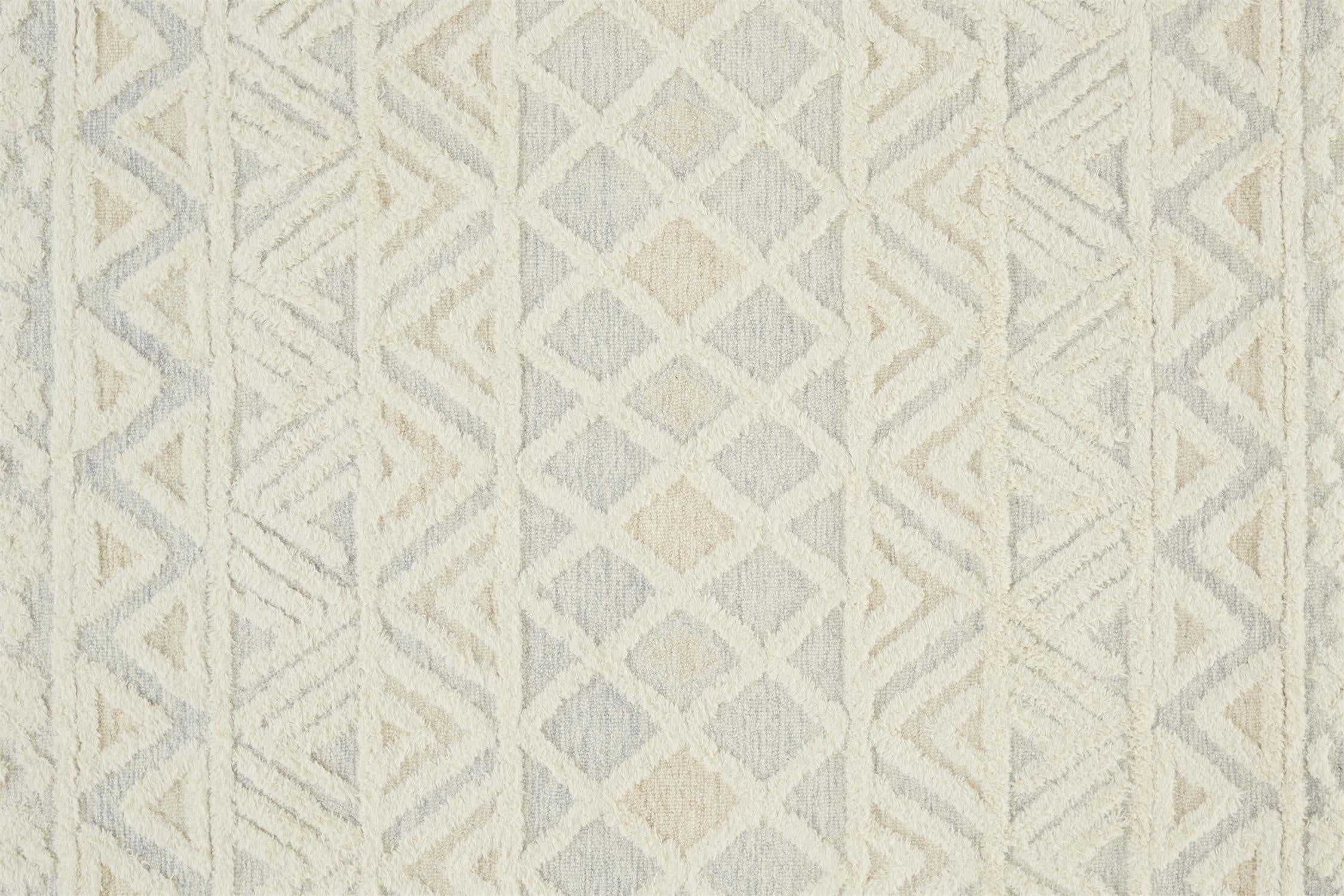 Anica Traditional Geometric - Ivory/Blue/Tan Area Rug