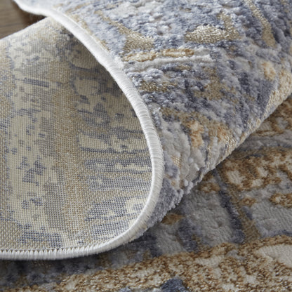 Laina Transitional Gradient & Ombre - Tan/Brown/Blue Area Rug