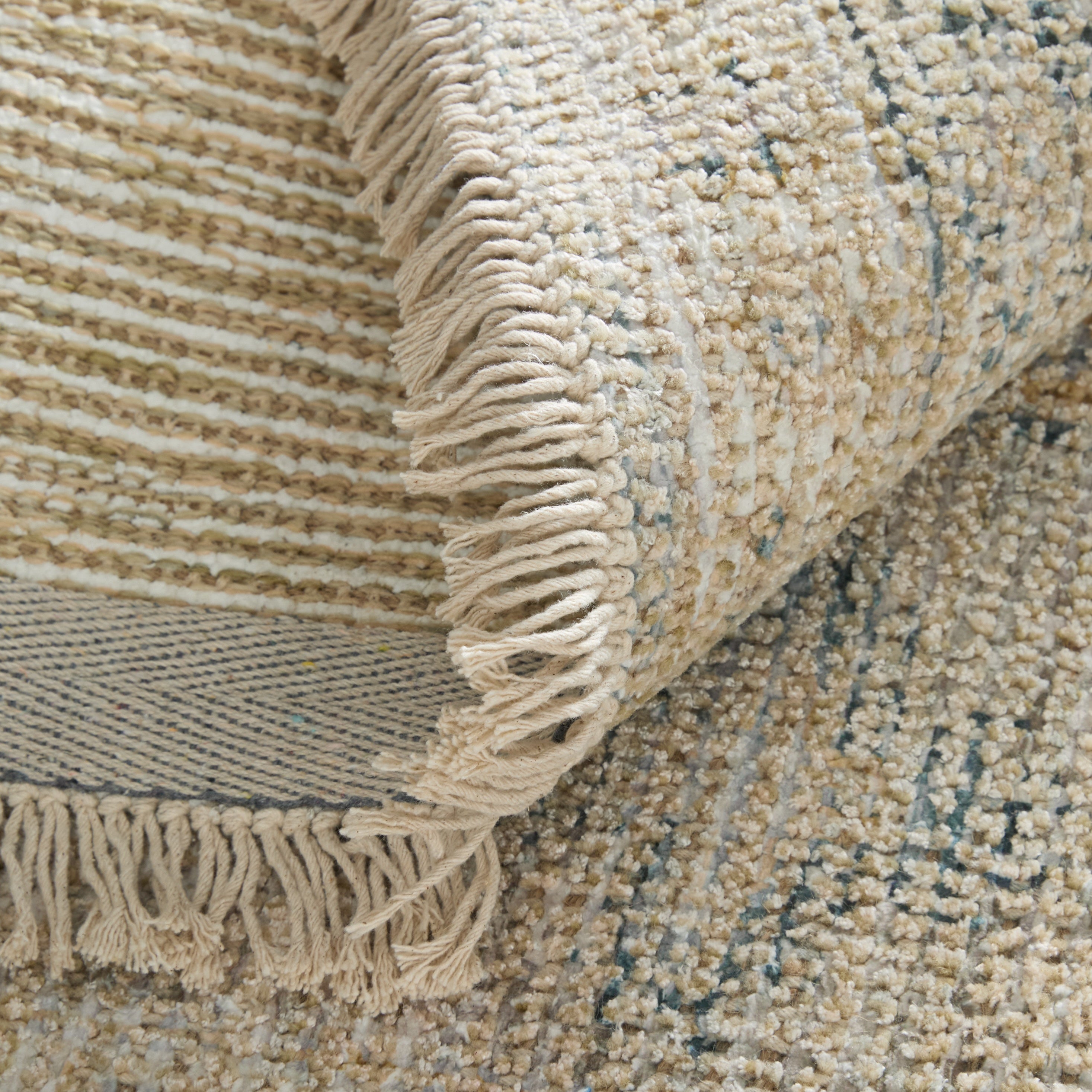 Caldwell Transitional Medallion - Tan/Gray/Gold Area Rug