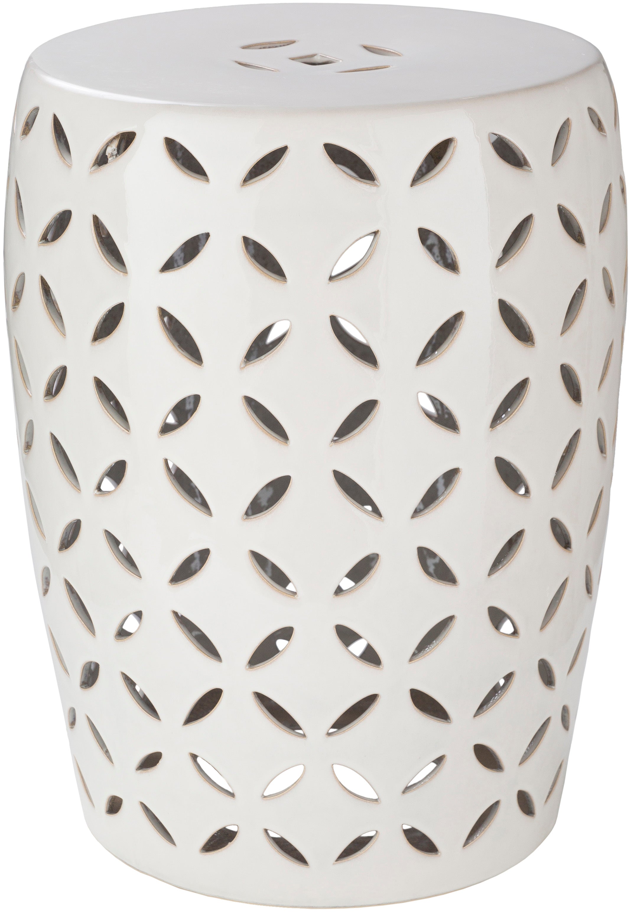 Kiel White Ceramic Stool Table