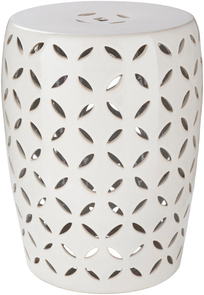 Kiel White Ceramic Stool Table