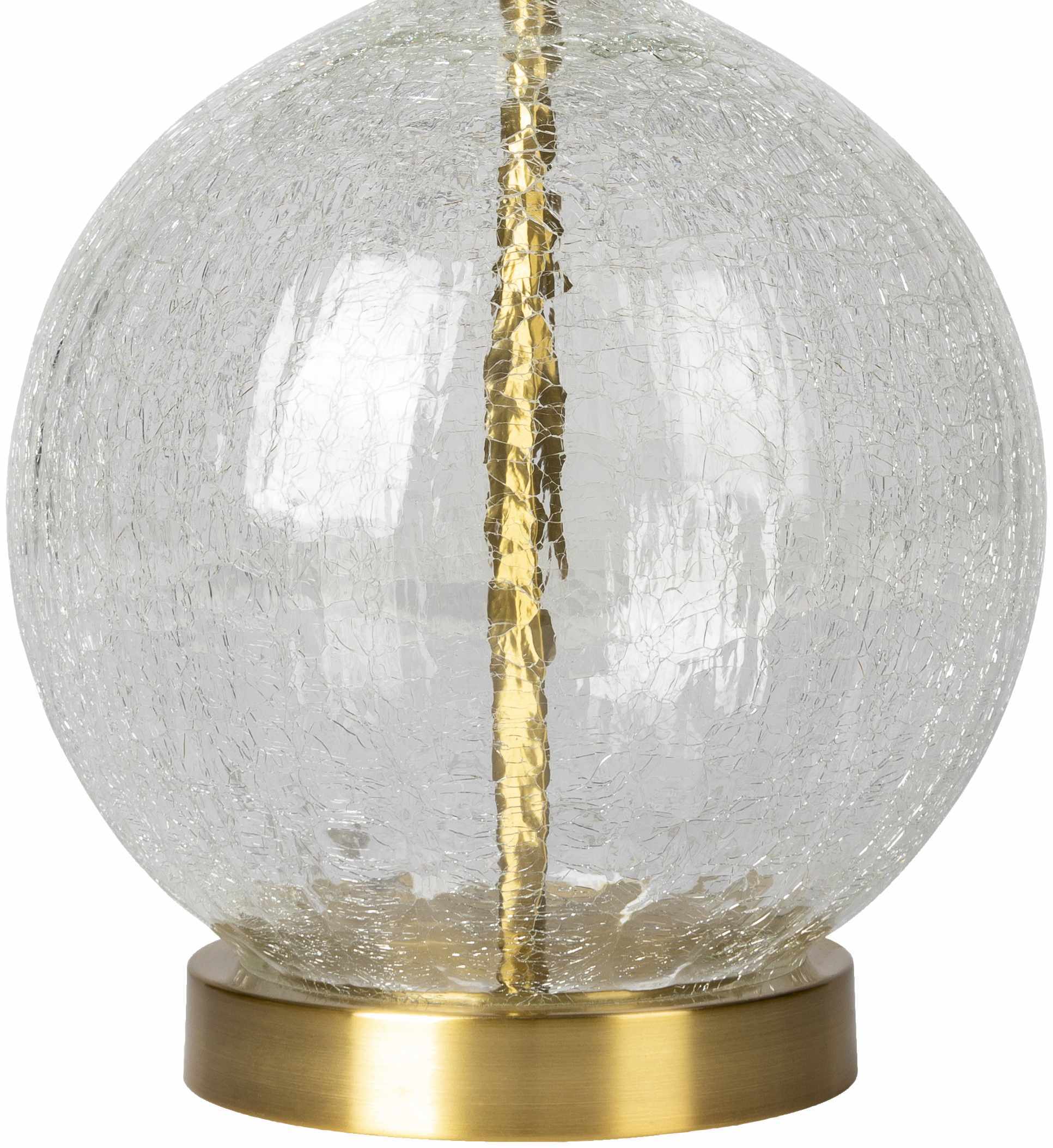 Modern Gold Crackle Glass Table Lamp