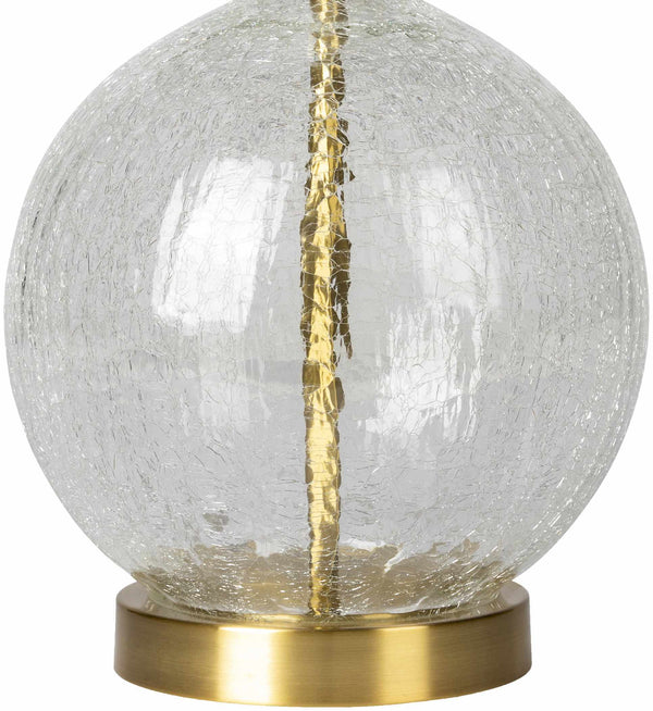 Modern Gold Crackle Glass Table Lamp