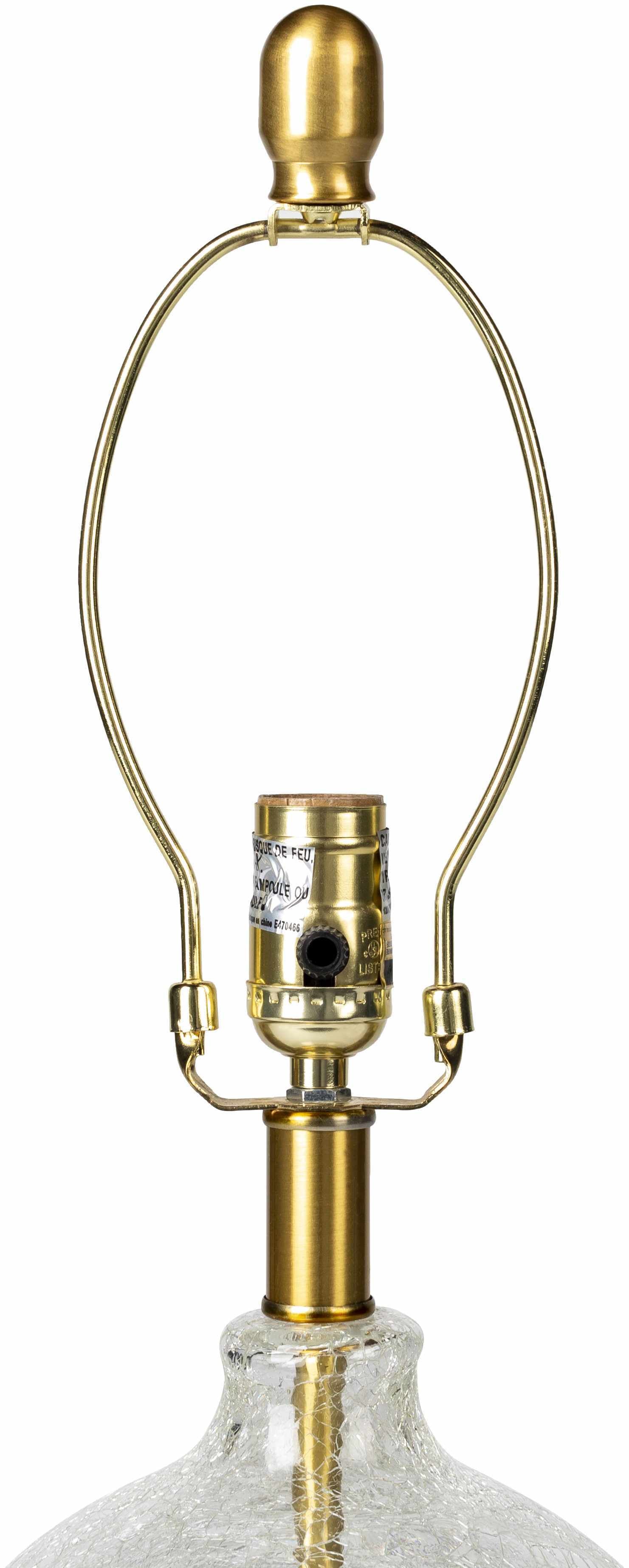 Modern Gold Crackle Glass Table Lamp