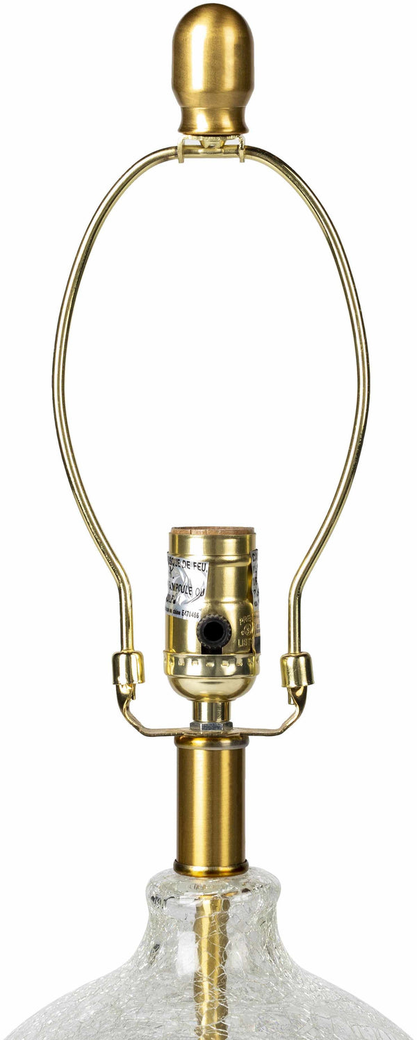 Modern Gold Crackle Glass Table Lamp