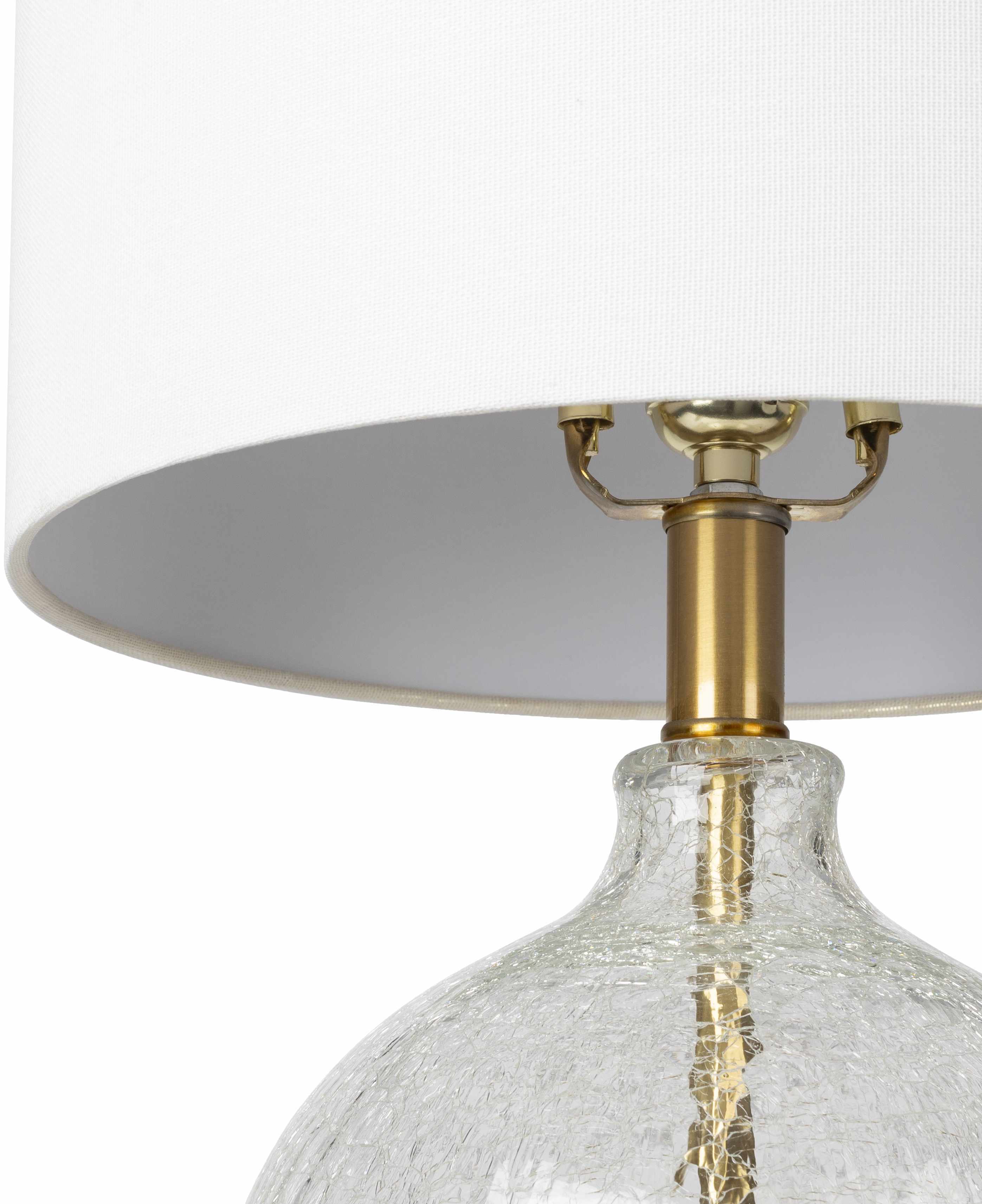 Modern Gold Crackle Glass Table Lamp