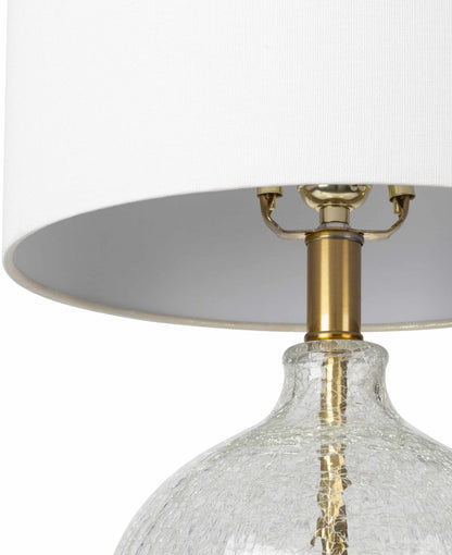 Modern Gold Crackle Glass Table Lamp