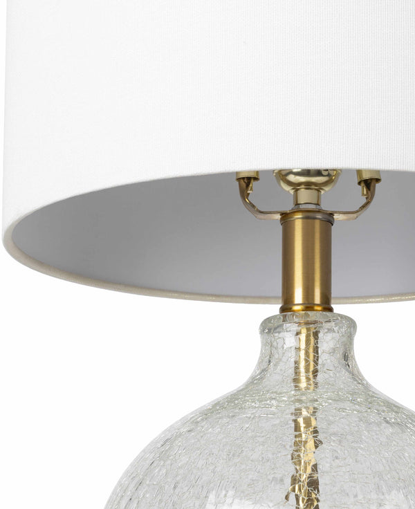 Modern Gold Crackle Glass Table Lamp