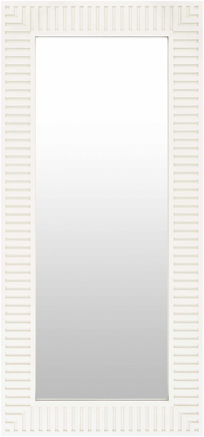 Elegant Chic White Floor Mirror