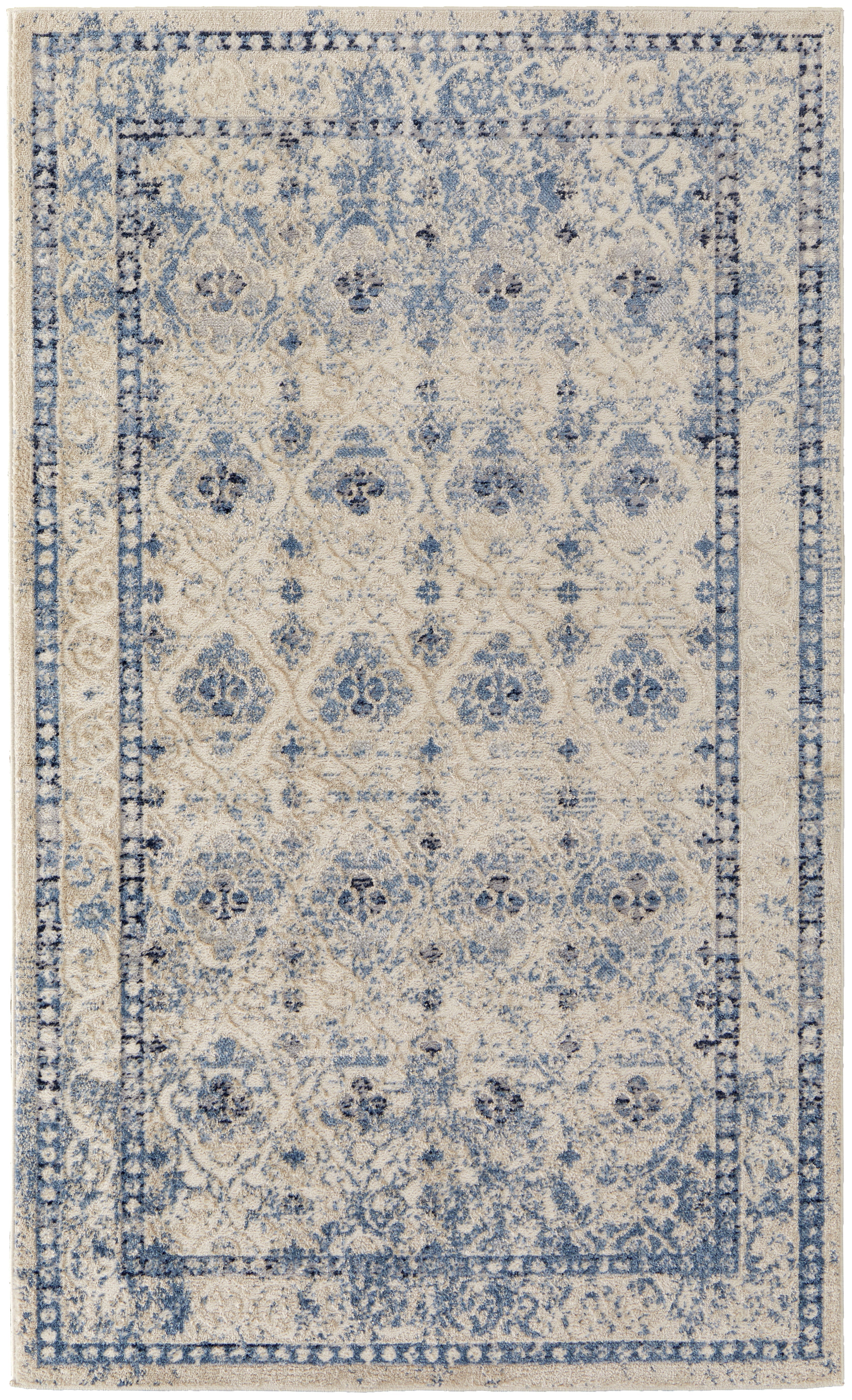 Camellia Transitional Diamond - Blue/Ivory