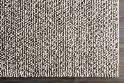 Charcoal Handwoven Wool & Viscose Area Rug