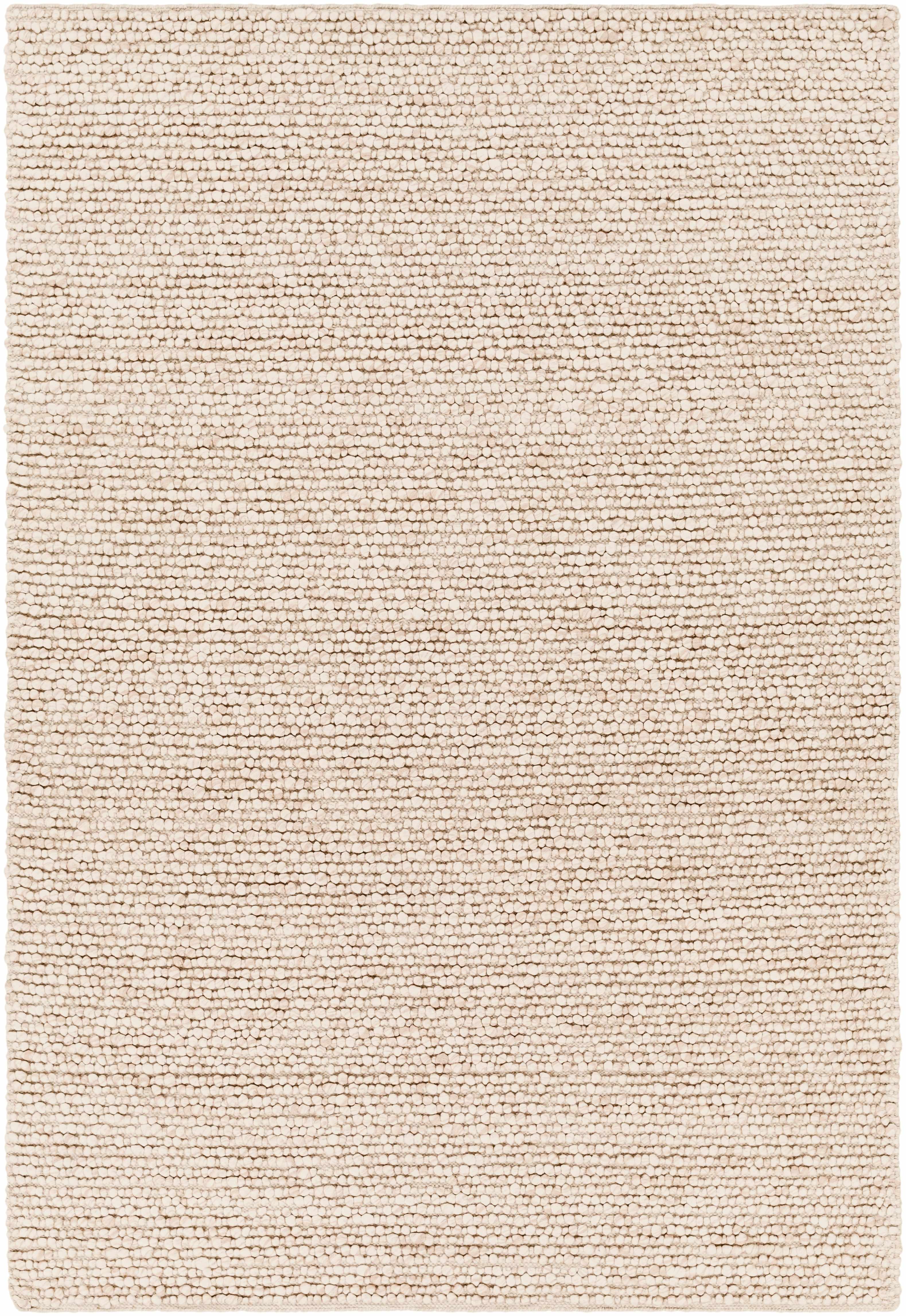 Beige Handwoven Wool & Viscose Timeless Area Rug