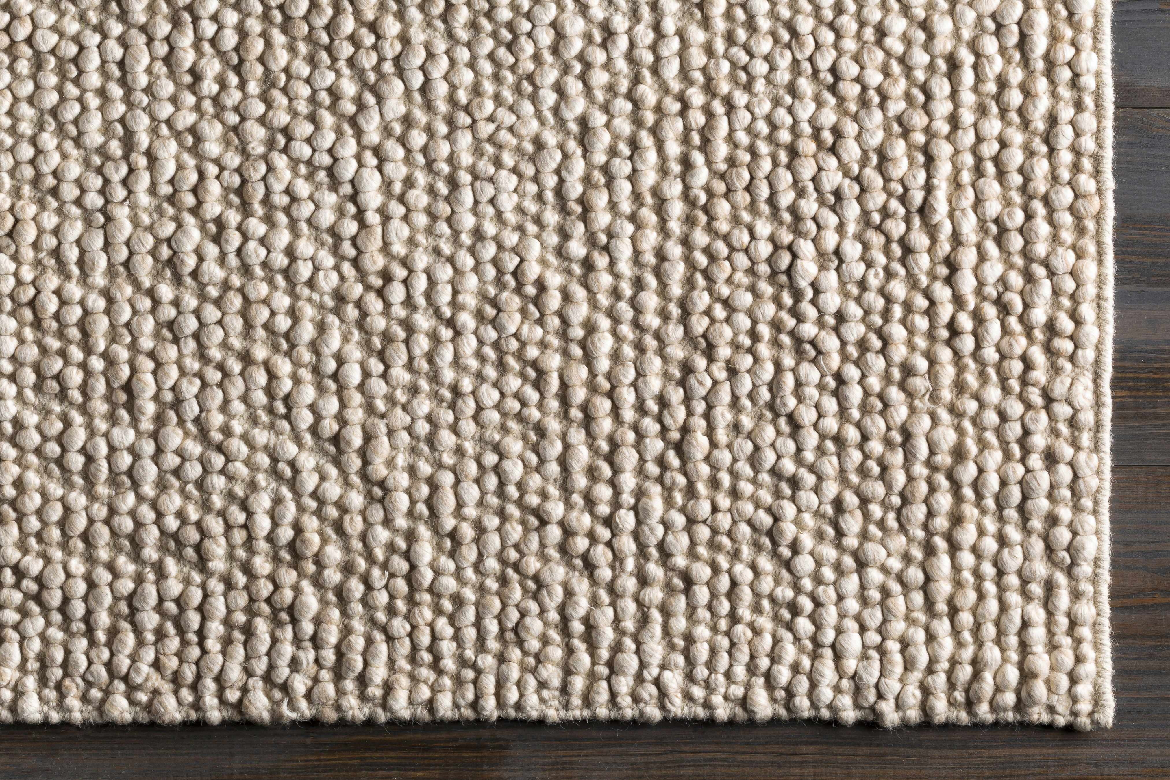 Beige Handwoven Wool & Viscose Timeless Area Rug