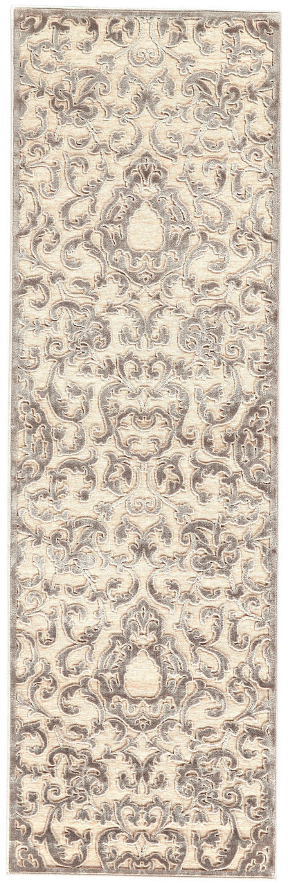 Saphir Zam Transitional Floral & Botanical - Tan/Taupe