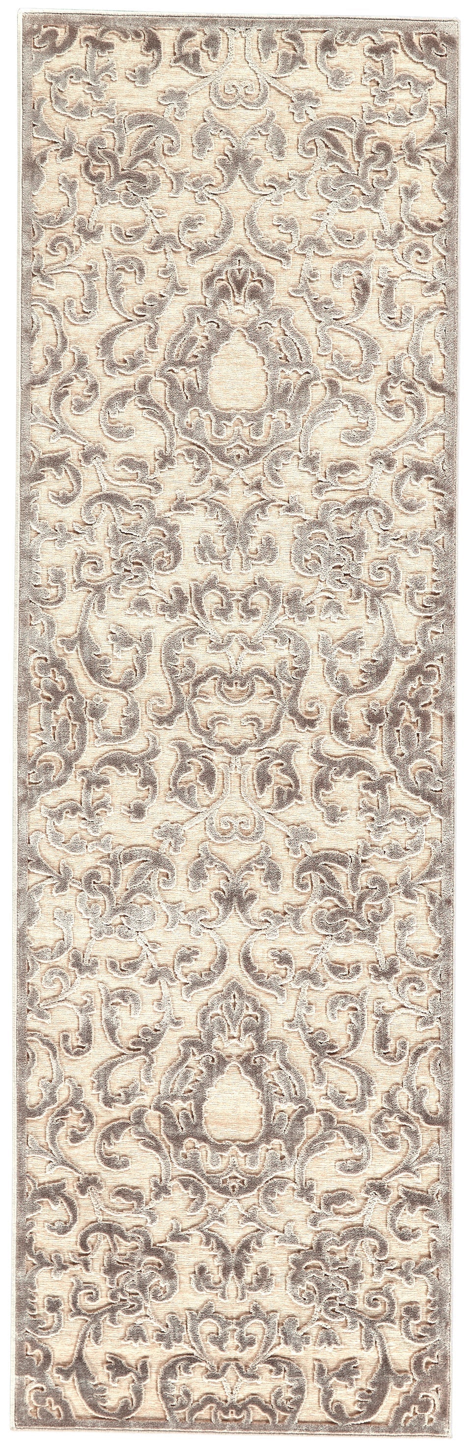 Saphir Zam Transitional Floral & Botanical - Tan/Taupe