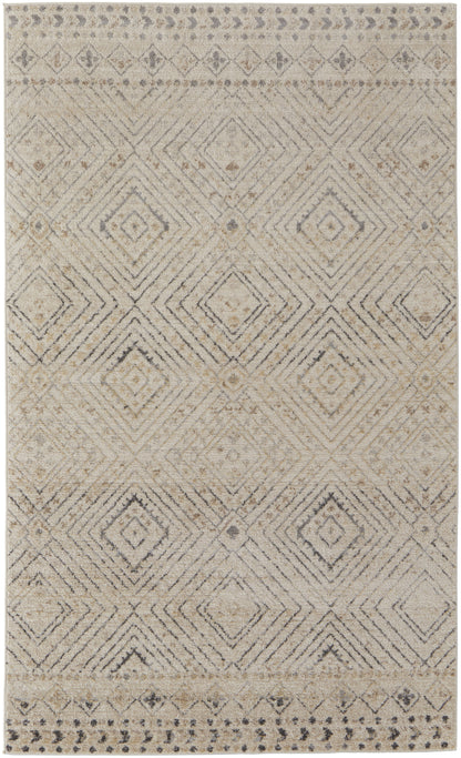 Camellia Transitional Geometric - Ivory/Gray