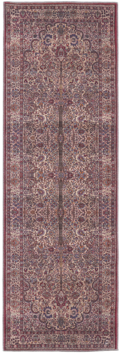 Rawlins Transitional Oriental - Red/Tan/Pink Area Rug