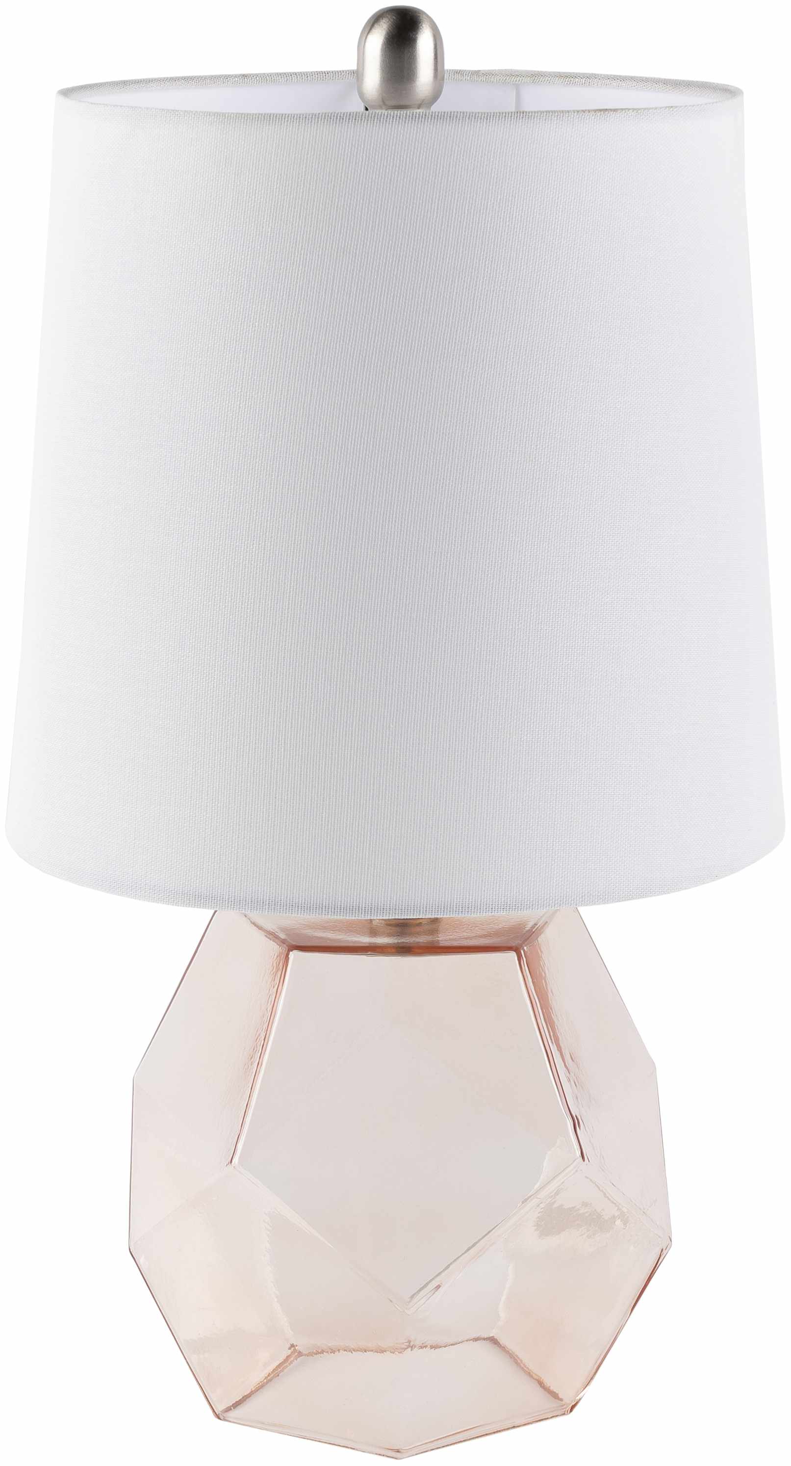 Luxury Translucent Pink Glass Table Lamp