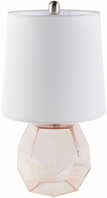 Luxury Translucent Pink Glass Table Lamp