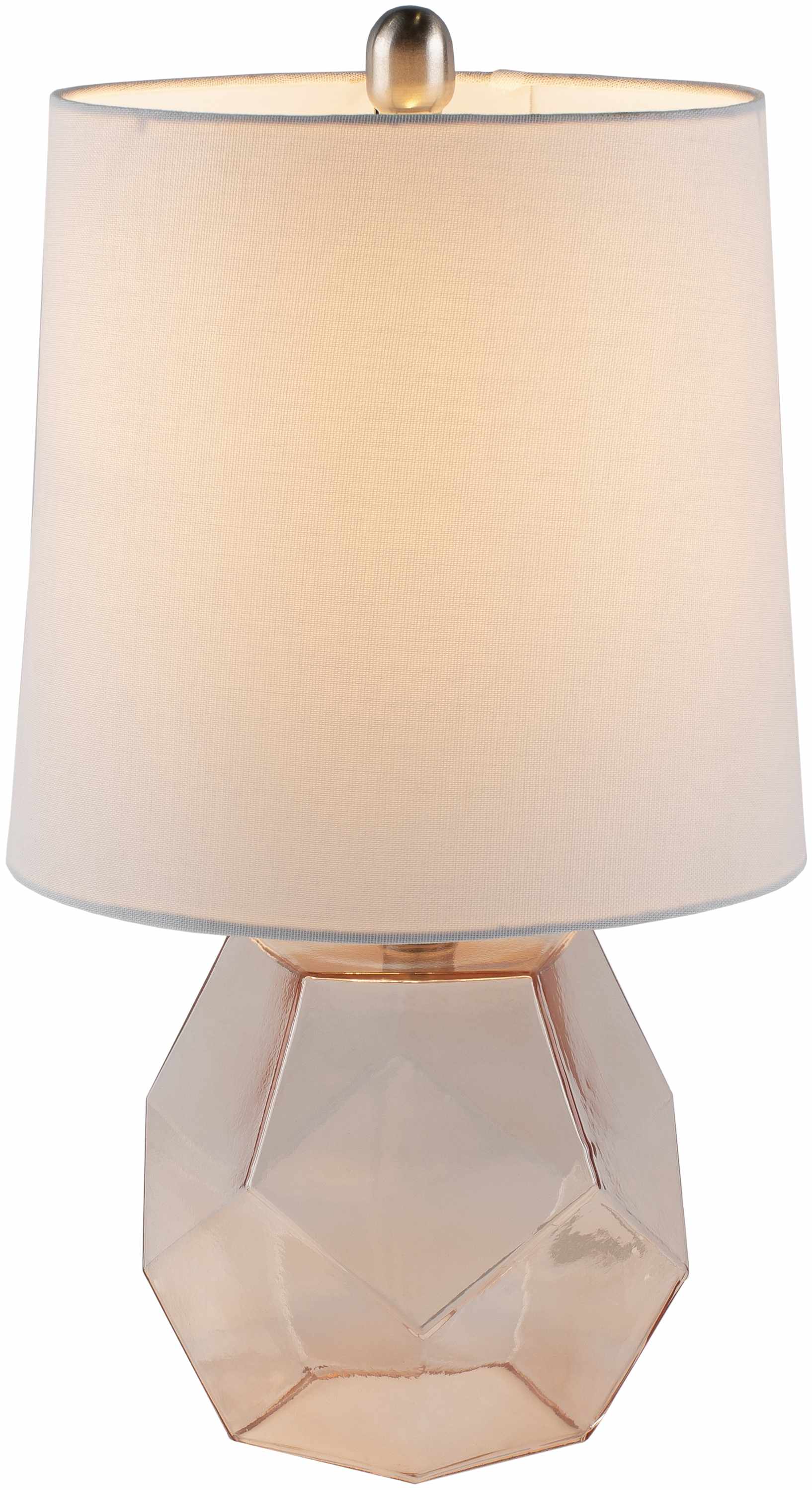 Luxury Translucent Pink Glass Table Lamp