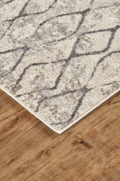Kano Transitional Diamond - Ivory/Gray/Taupe Area Rug