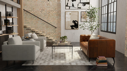 Lorrain Modern Geometric - Ivory/Taupe Area Rug