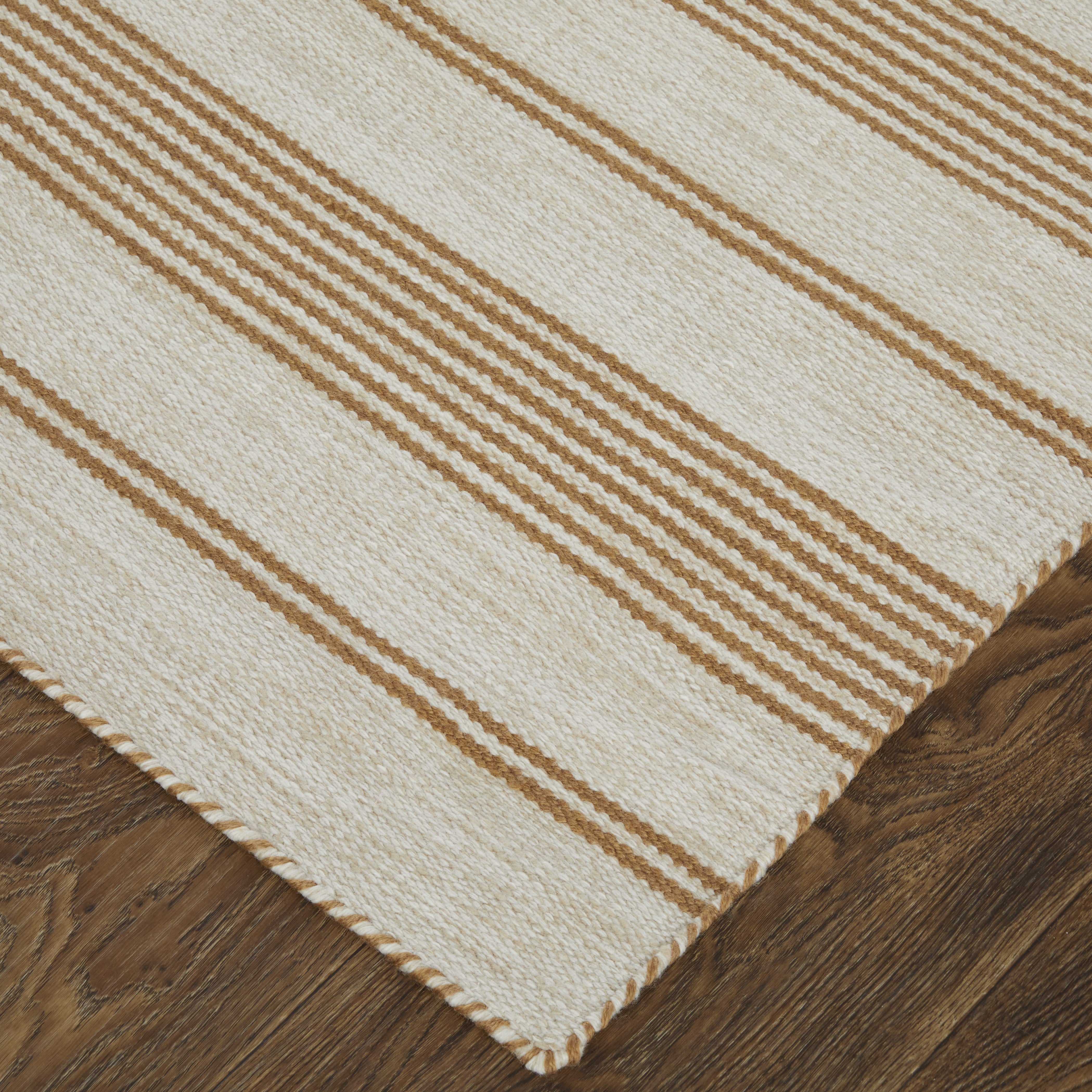 Duprine Transitional Stripes - Ivory/Taupe/Brown Area Rug
