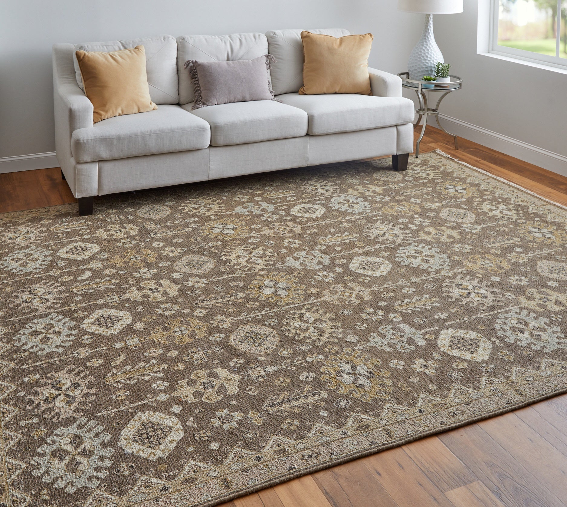 Corbitt Traditional Oriental - Brown/Ivory Area Rug