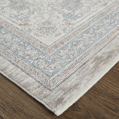Marquette Transitional Oriental - Taupe/Silver/Blue Area Rug