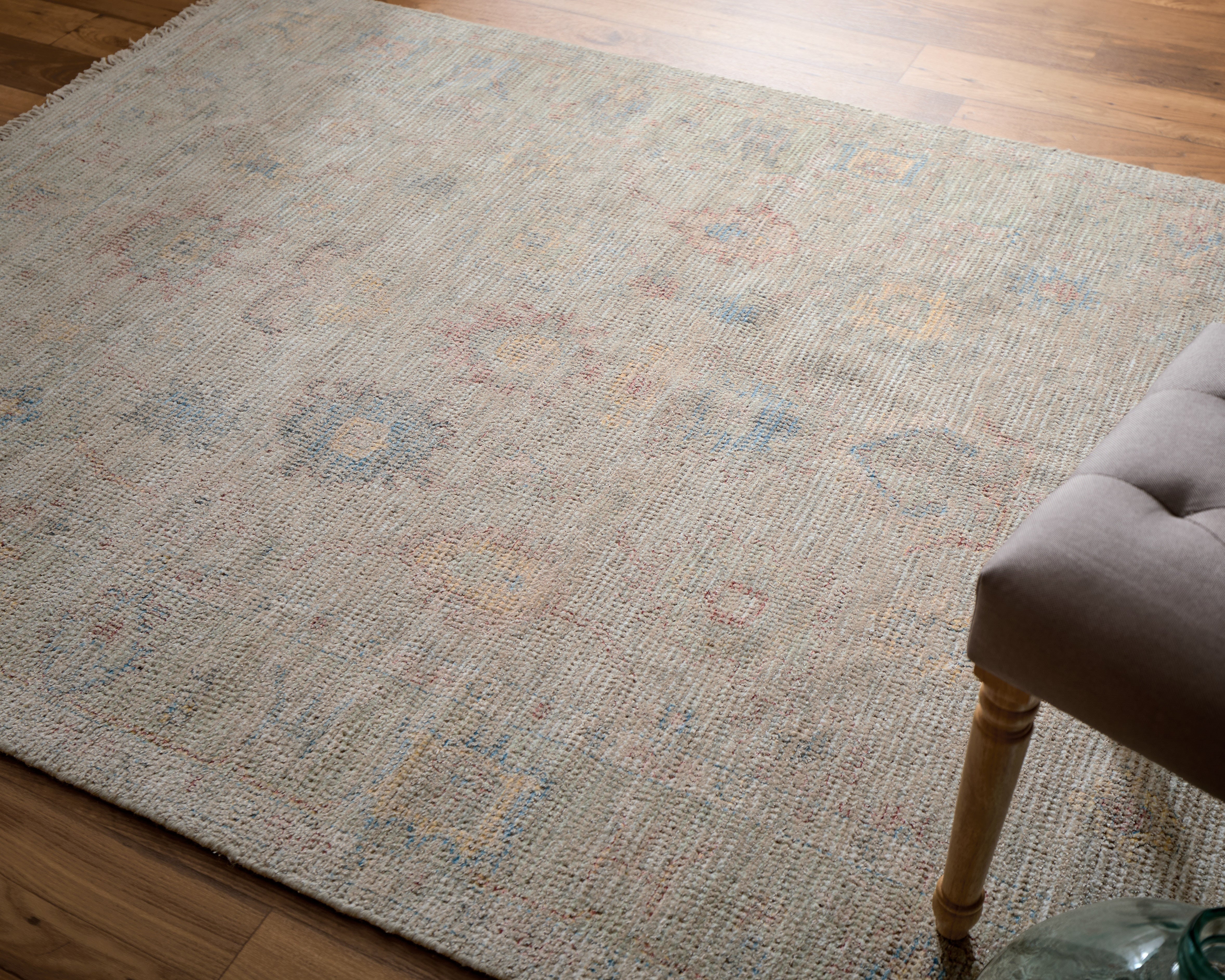 Caldwell Transitional Floral & Botanical - Brown/Tan/Blue Area Rug