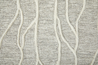 Enzo Transitional Abstract - Taupe/Ivory Area Rug