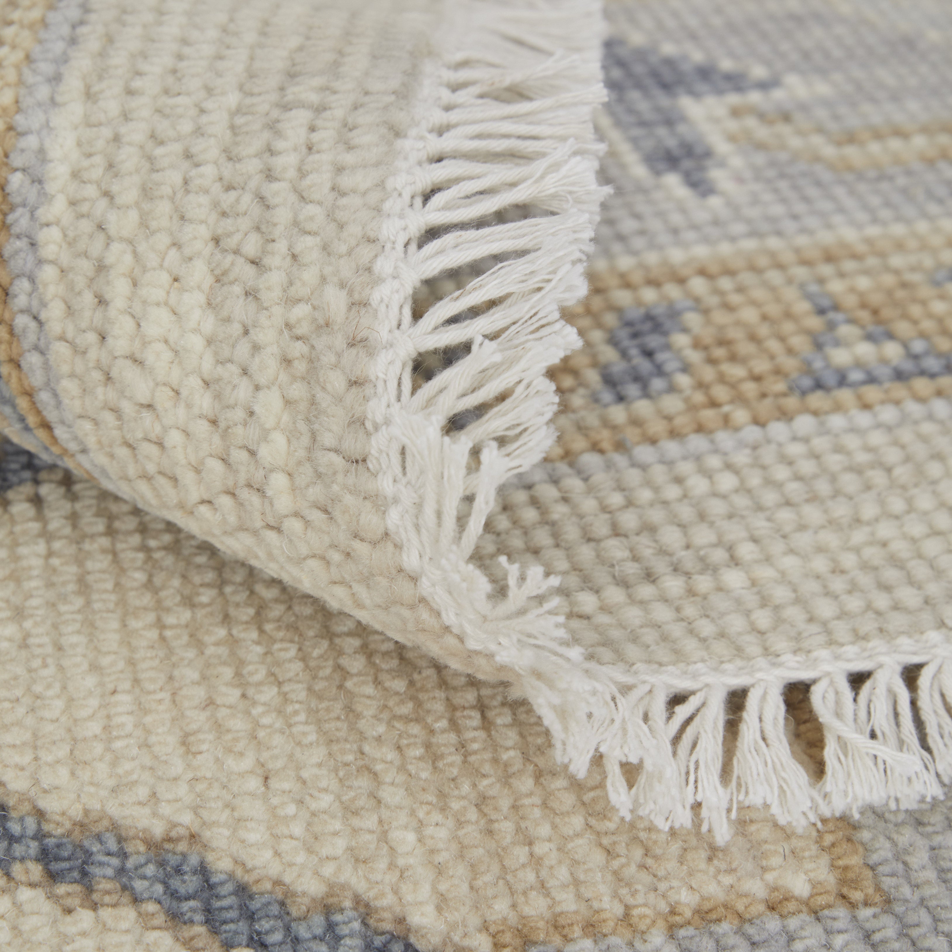 Karina Transitional Floral & Botanical - Ivory/Blue/Tan Area Rug
