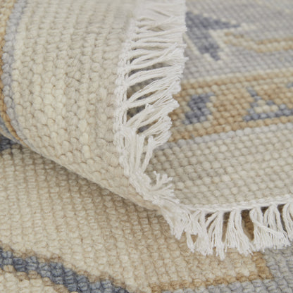 Karina Transitional Floral & Botanical - Ivory/Blue/Tan Area Rug