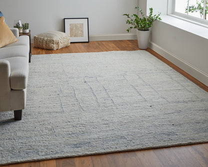 Navaro Modern Distressed - Ivory/Gray/Blue Area Rug