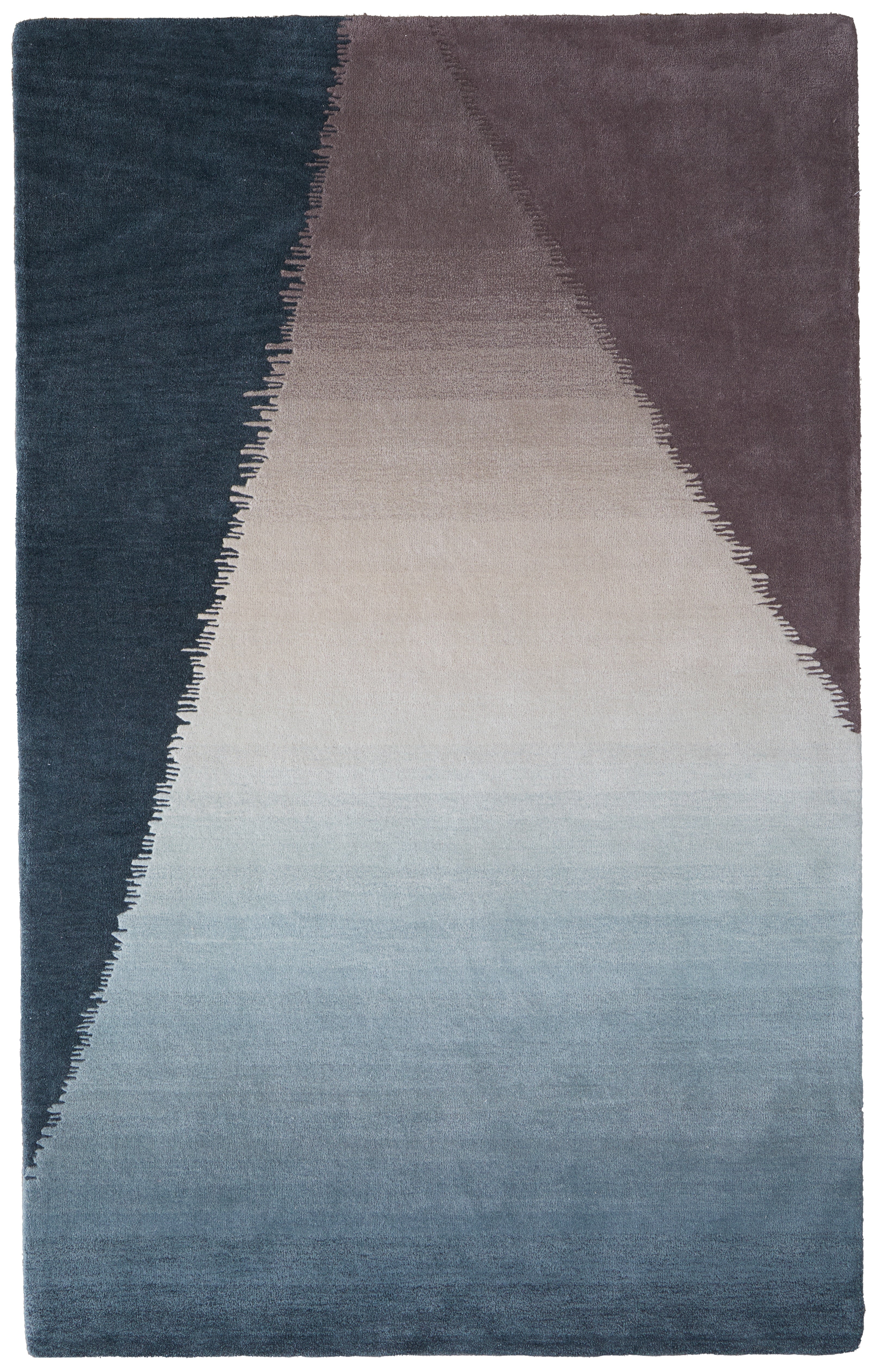 Katya Modern Geometric - Taupe/Blue/Tan Area Rug