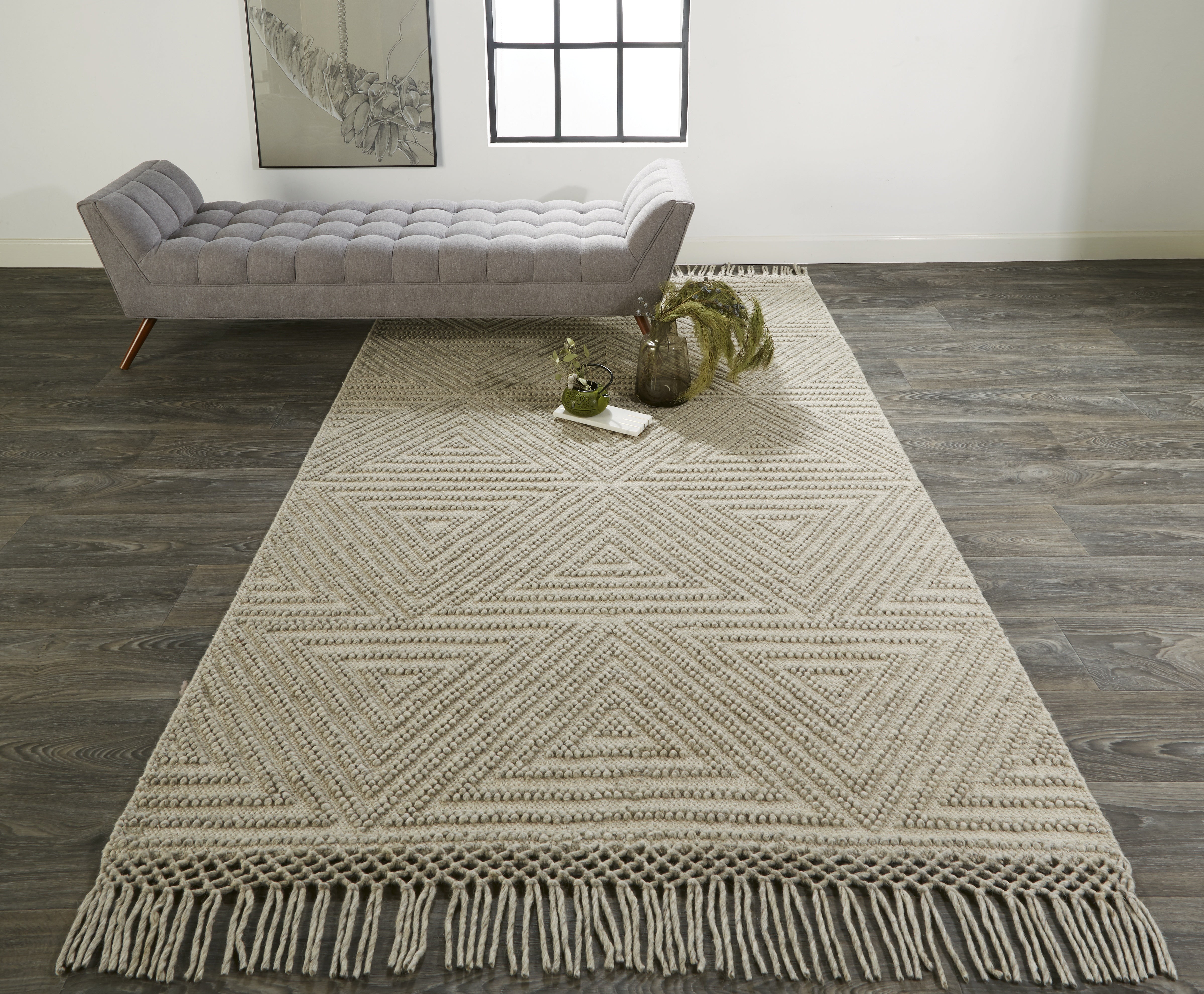 Phoenix Transitional Geometric - Tan/Ivory