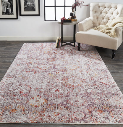 Armant Traditional Damask - Pink/Ivory/Gray