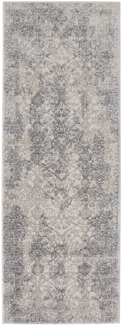 Prasad Modern Distressed - Ivory/Gray/Black Area Rug